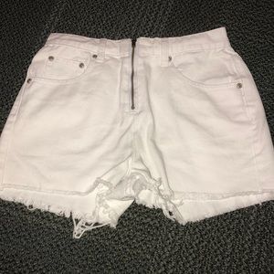 Nasty Gal White Jean Shorts